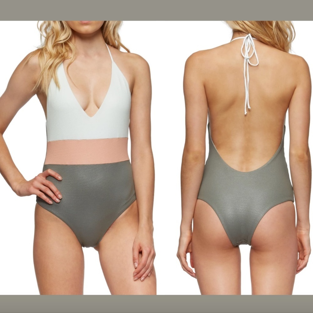 NEW $140 Tavik Chase Glossy One-Piece Swimsuit